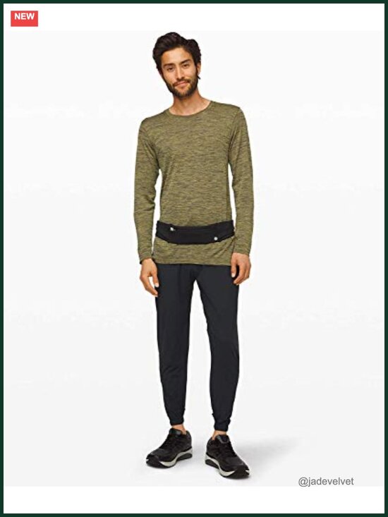 Zipper Closure Run Belt - Water Repellent Spandex with Pocket main image 5